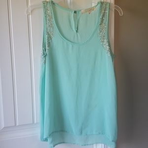 Penelope Project Sheer Rhinestone Blouse